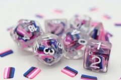 Genderfluid Pride Flag Resin RPG Dice Set