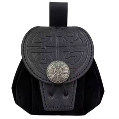 Leather Dice Pouch - Black