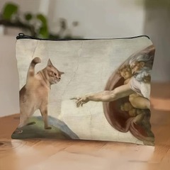 Cat and God Canvas Dice Bag