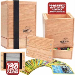 Monster - Magnetic Wooden Single Deck Box - Red Oak