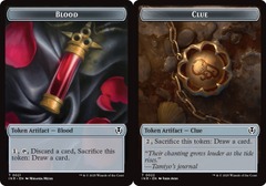 Blood (0021) // Clue (0022) Double-Sided Token