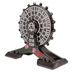 TEG - Black w/ White All-in-One Metal Dice Spin-Wheel