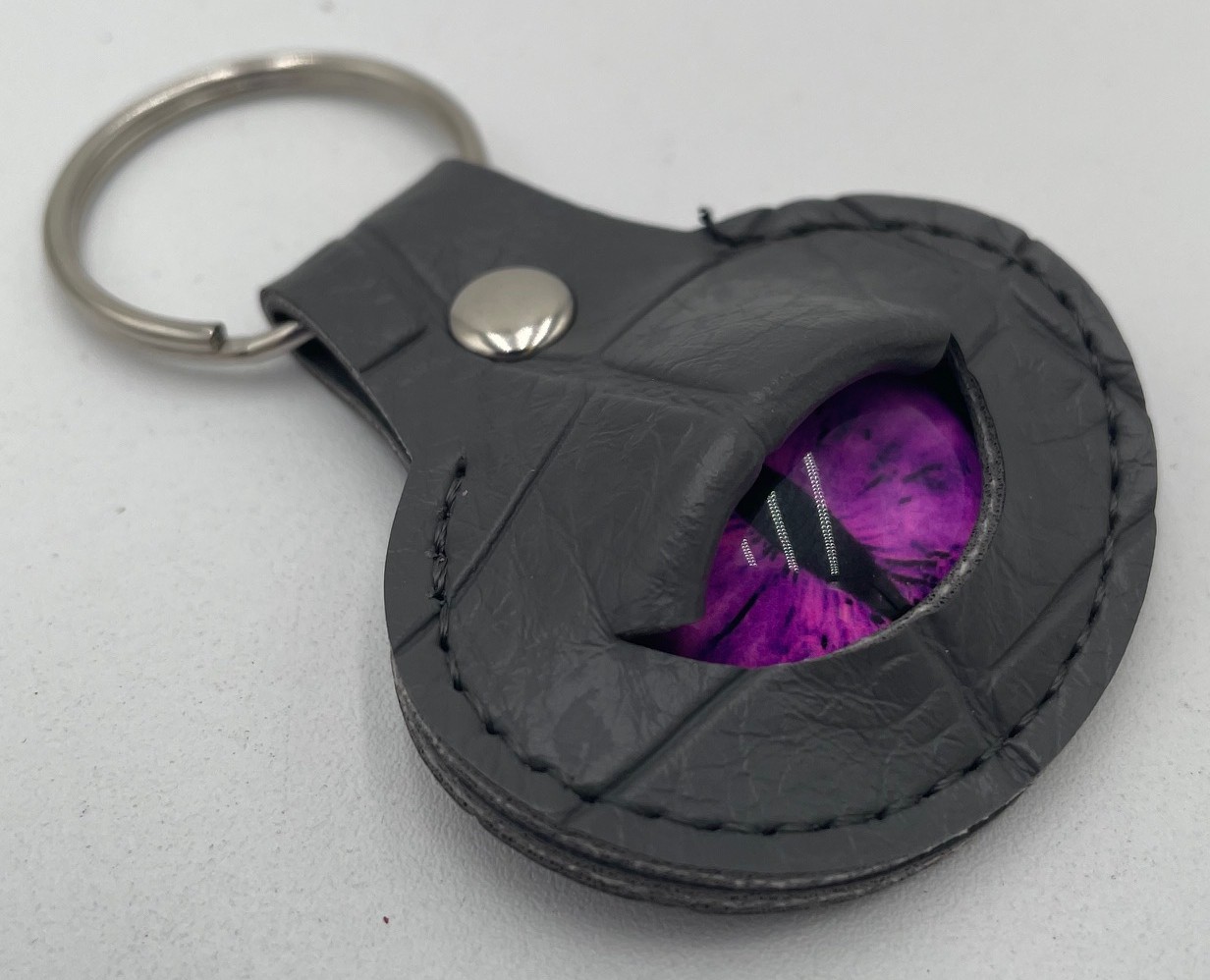 TEG - Dragons Eye Keychain - Gray w/ Purple