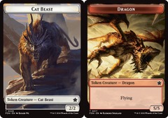 Cat Beast (0028) // Dragon (0017) Double-Sided Token