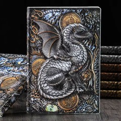 TEG - Embossed A5 80-Page Journal - Blue Young Dragon