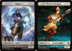 Hero (0008) // Human Soldier (0001) Double-Sided Token