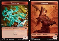 Elemental (0017) // Warrior (0013) Double-sided Token