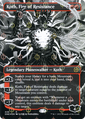Koth, Fire of Resistance - Step-and-Compleat Foil - Borderless Manga