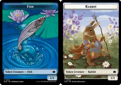 Fish (0007) // Rabbit (0003) Double-Sided Token