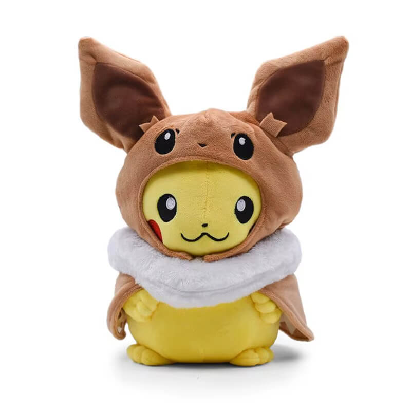 Pikachu as Eevee Cosplay Plushie