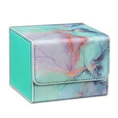 100 Count Side-Loader Deck Box - Marbled Aqua