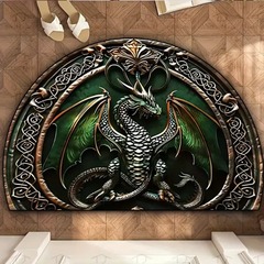 Green Dragon Welcome Mat