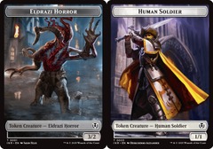 Eldrazi Horror (0001) // Human Soldier (0003) Double-Sided Token - Foil