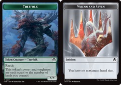 Treefolk (0017) // Wrenn and Seven Emblem (0027) Double-Sided Token - Foil