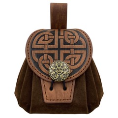 Leather Dice Pouch - Brown