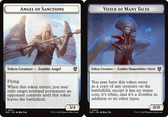 Angel of Sanctions (0001) // Vizier of Many Faces (0002) Double-Sided Token - Foil