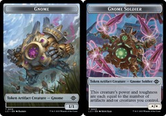 Gnome (0016) // Gnome Soldier (0003) Double-Sided Token - Foil