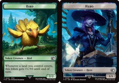 Bird (0016) // Hero (0006) Double-Sided Token - Foil