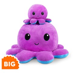 BIG REVERSIBLE OCTOPUS PLUSHIE : PU & BU