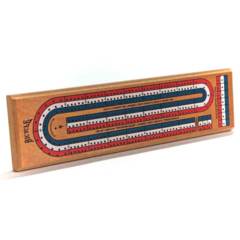 3-Track Color-Coded Cribbage Board