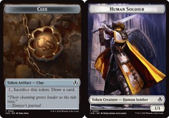 Clue (0022) // Human Soldier (0003) Double-Sided Token - Foil
