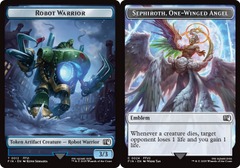 Robot Warrior (0012) // Sephiroth, One-Winged Angel Emblem (0024) Double-Sided Token - Foil