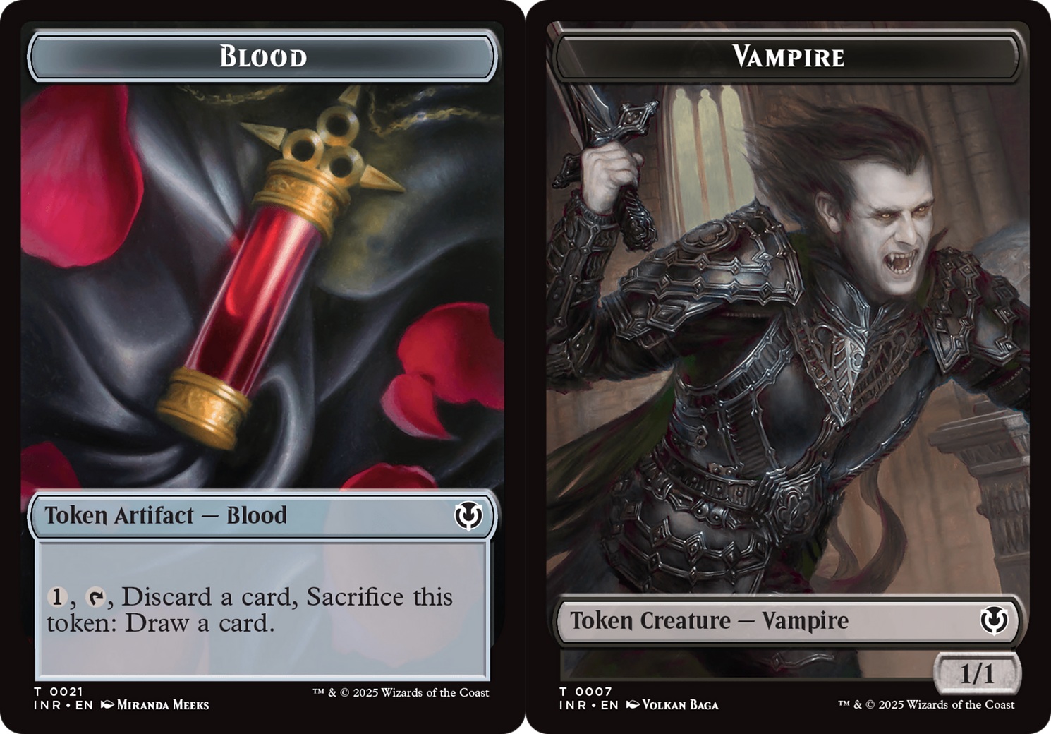 Blood (0021) // Vampire (0007) Double-Sided Token