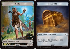 Hero (0002) // Treasure (0023) Double-Sided Token - Foil