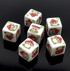 TEG - 12 Mushroom w/ White 16mm D6 Dice