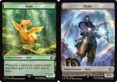 Bird (0017) // Hero (0008) Double-Sided Token - Foil
