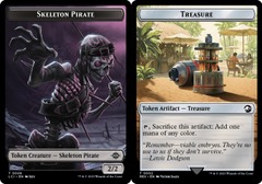 Skeleton Pirate (0008) // Treasure (0002) Double-Sided Token - Foil
