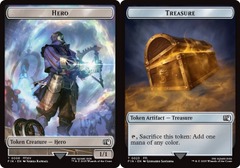 Hero (0008) // Treasure (0023) Double-Sided Token - Foil