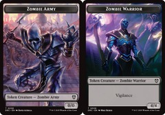 Zombie Army (0008) // Zombie Warrior (0009) Double-Sided Token - Foil