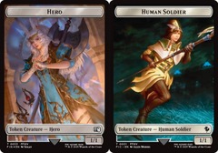 Hero (0033) // Human Soldier (0001) Double-Sided Token - Surge Foil