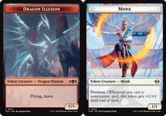 Dragon Illusion (0015) // Monk (0003) Double-sided Token
