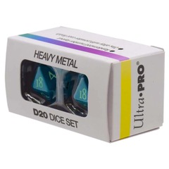 Ultra Pro Dice: Vivid Teal Heavy Metal D20