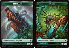 Elephant (0006) // Insect (0007) Double-Sided Token - Foil