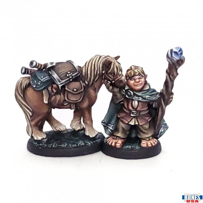 30199 - Dobbin and Boulder (Halfling and Pony)