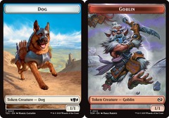 Dog (0003) // Goblin (0012) Double-sided Token