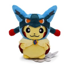 Pikachu as Mega Lucario Cosplay Plushie