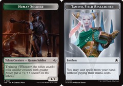 Human Soldier (0020) // Emblem - Tamiyo, Field Researcher Double-Sided Token