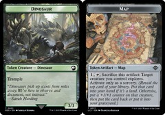 Dinosaur (0001) // Map (0017) Double-Sided Token - Foil