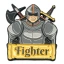 Old School Collectable Pins: Fighter
