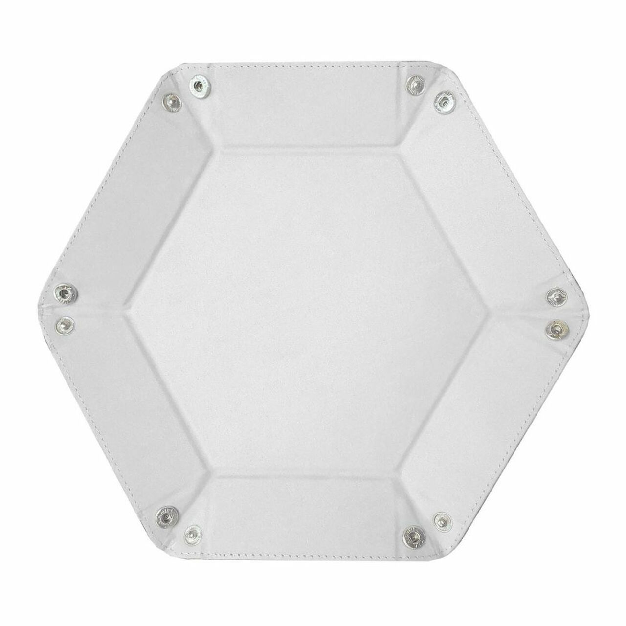 White Hexagon Dice Tray