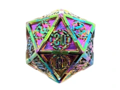 Old School 22mm D20 Metal Die: Knights of the Round Table - Spectral with Silver