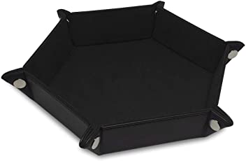 Black Hexigon Dice Tray
