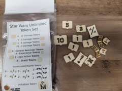 Laser Engraved Star Wars Unlimited Wood Token Set