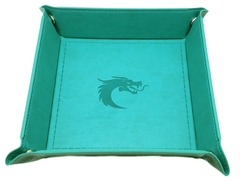 Old School Dice: Square Dice Rolling Tray - Teal