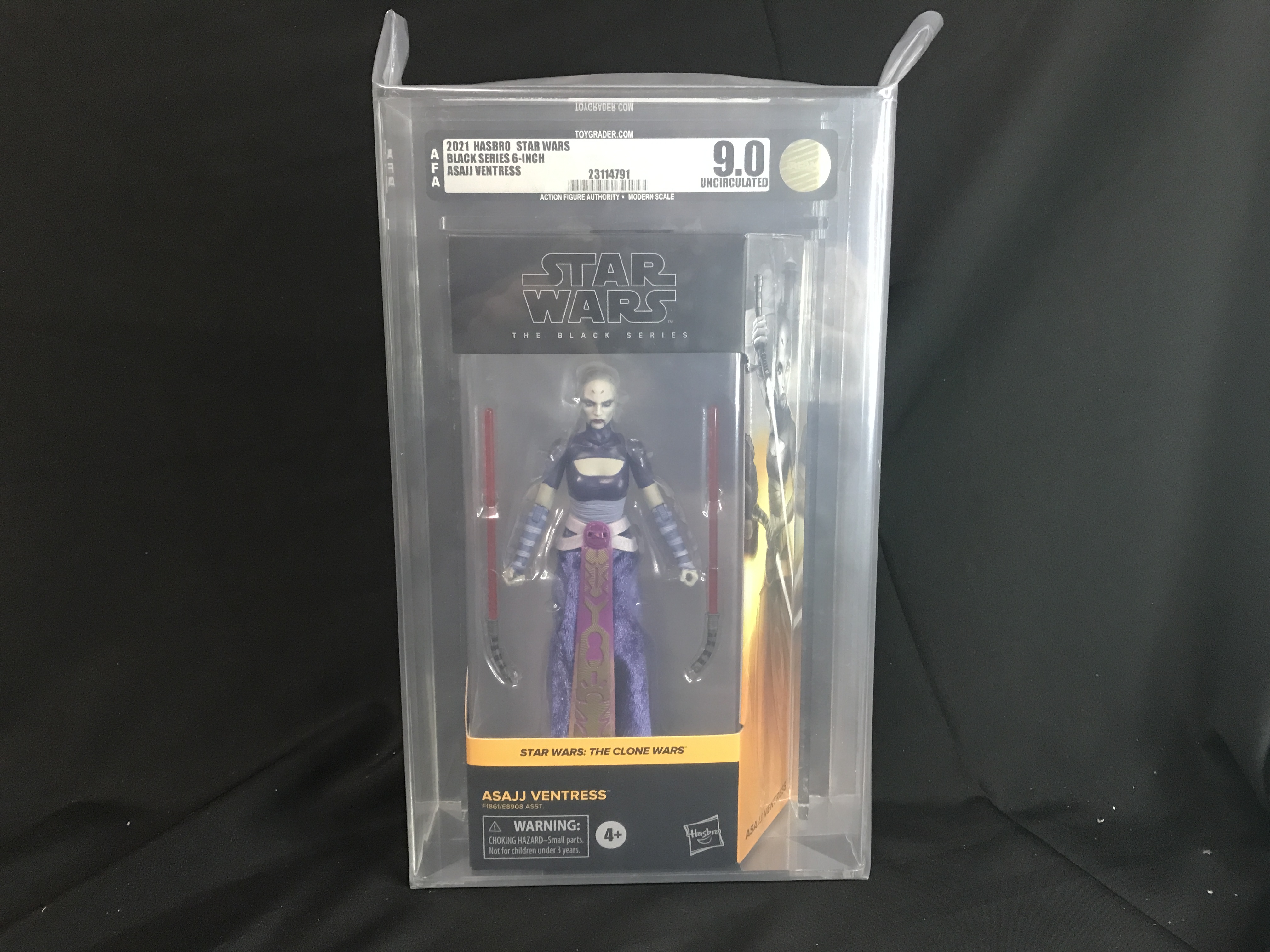 Hasbro Star Wars The Black Series Asajj Ventress 6 Graded AFA 9.0 Uncirculated