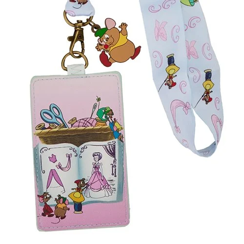 Cinderella Mice Making a Lovely Dress Lanyard